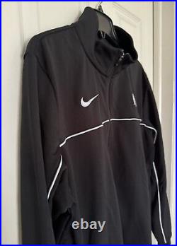 Nike Men's XL Michigan State Spartans Team Issued Black Full-Zip Warmup Jacket