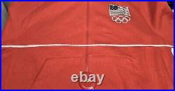 Nike Mens Red Team USA Olympics Club Fleece Pullover Full-Zip Hoodie Size M NWT