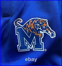 Nike NCAA Memphis Tigers Showtime Full Zip Hoodie Pants Jumpsuit Sz L Royal Blue