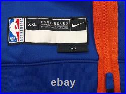 Nike New York Knicks Team Issued Blue Showtime Full-Zip Hoodie Jacket 2XL Tall