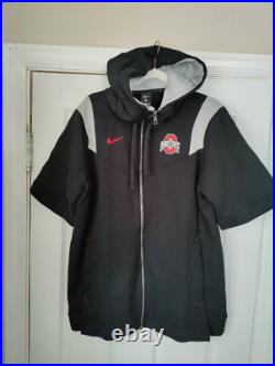 Nike Ohio State Buckeyes Short Sleeve Hoodie Full Zip On Field Team Issued XL