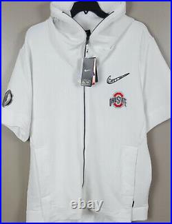 Nike Ohio State Buckeyes Team Issued Hoodie Jacket Cfp White Rare New (size 2xl)