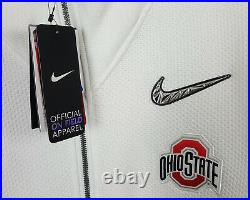 Nike Ohio State Buckeyes Team Issued Hoodie Jacket Cfp White Rare New (size 3xl)