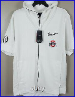 Nike Ohio State Buckeyes Team Issued Hoodie Jacket Cfp White Rare New (size Xl)