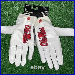 Nike Ole Miss Rebels Team Issued Superbad 6.0 Football Gloves Size 2XL New