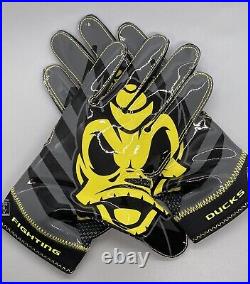 Nike Oregon Ducks PE Team Issued Superbad Football Gloves Size Large BRAND NEW