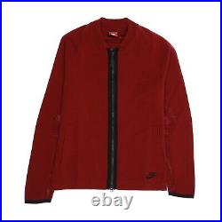 Nike Sportswear Mens Full Zip Tech Knit Bomber (Medium, Team Red/Black) $250