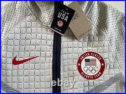 Nike Sportswear Team USA Olympic Tech Pack Full-Zip Hoodie DJ5248-121 Size Small