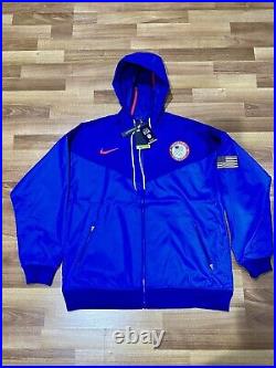 Nike Sportswear Team USA Windrunner Jacket Blue Olympic CK5813-455 Men's XL