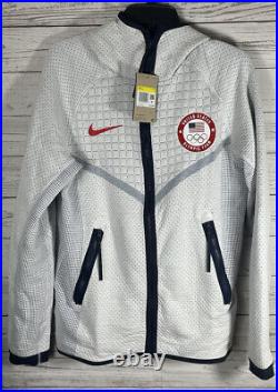 Nike Sportswear Tech Pack Men's Full-Zip Hoodie Small DJ5248-121 US Olympic Team