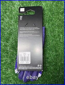 Nike TCU Horned Frog Team Issued Vapor Jet 7 Football Gloves Purple Medium New