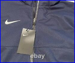 Nike Team Training Down Filled Coat Jacket Parka Size XXS Navy Blue BNWT