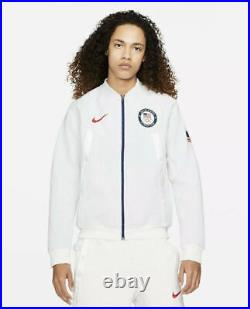 Nike Team USA Medal Stand Olympic Men Windrunner Jacket White Size XL CK4552-100