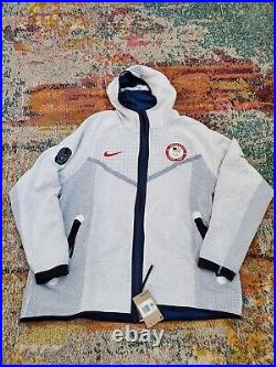 Nike Team USA Olympic Tech Pack Full-Zip Hoodie Jacket DJ5248-121 Men's Sz LT