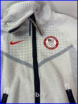 Nike Team USA Olympic Tech Pack Full-Zip Hoodie Jacket Size Large Tal DJ5248-121