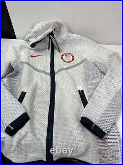 Nike Team USA Olympic Tech Pack Full-Zip Hoodie Jacket Size Small Tal DJ5248-121