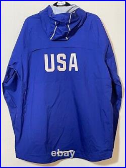 Nike Team USA issued Lightweight Authentic 3M Blue Jacket Sz Mens 4XL 743458-443