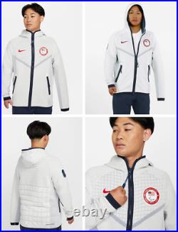 Nike Tech Pack Fleece Team USA Paralympic Full Zip Knit Jacket $175 M DJ5245 121