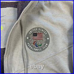 Nike USA Paralympic Team 2020 Gray Hoodie Jacket Mens Size XL EXTREMELY RARE