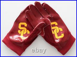 Nike USC Superbad Football Gloves Men's XL NCAA Team Crimson/University Gold
