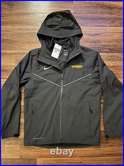 Nike West Virginia Mountaineers WVU Full Zip Rain Jacket Team Issued Medium