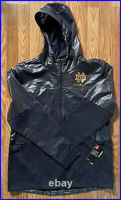 Notre Dame Football Team Issued Full Zip Hooded Jacket New Tags XL