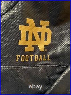 Notre Dame Football Team Issued Full Zip Hooded Jacket New Tags XL