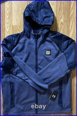 Notre Dame Football Team Issued Under Armour Full Zip Jacket New Tags Size 2XL