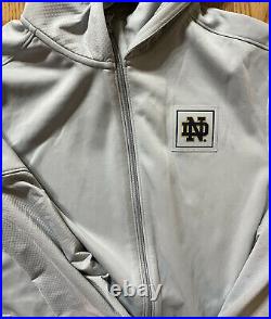 Notre Dame Football Team Issued Under Armour Full Zip Sweatshirt Large New Tags