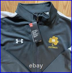 Notre Dame Football Team Issued Under Playoff Armour Full Zip Jacket New Large