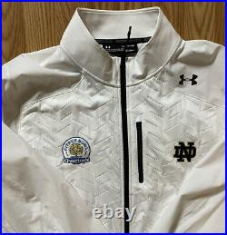 Notre Dame Football Under Armour Team Issued Citrus Bowl Full Zip Jacket New XL