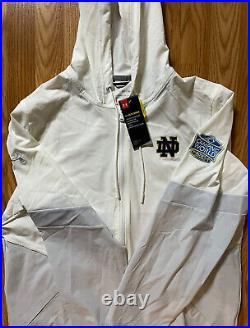 Notre Dame Team Issued Camping world Bowl Full Zip Hooded Jacket New Tags Medium