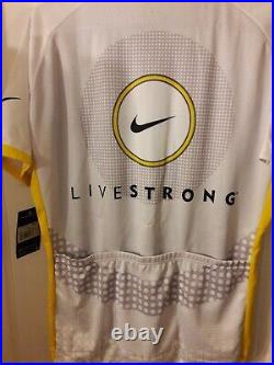 Nwt Lance Armstrong Signed Livestrong Team Cycling Jersey Full Psa Dna Letter