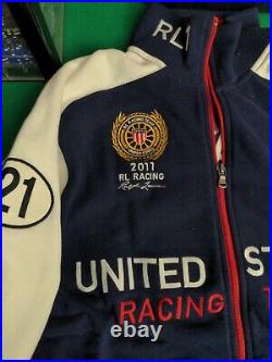 Nwt Rare Polo Ralph Lauren Rl Team Racing United States 2011 Szl Full Zip Jacket