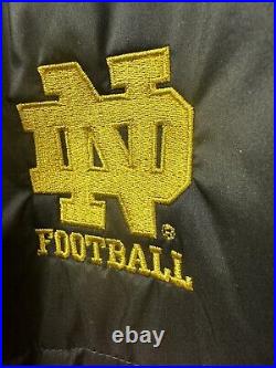 Nwt Team Issued Notre Dame Football Full Zip Coat Jacket Large