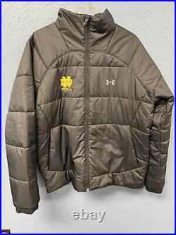 Nwt Team Issued Notre Dame Football Full Zip Coat Jacket Large