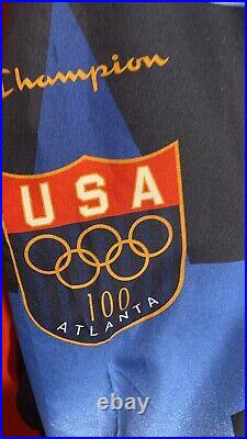 OLYMPICS VTG 1996 Champion USA Summer Team Atlanta Jacket Mens SZ XL Windbreaker