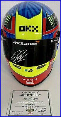 OSCAR PIASTRI SIGNED Helmet Full Size 11 Formula One McLaren Team COA