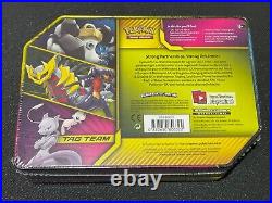 POKEMON MEWTWO and MEW GX TAG TEAM MEGA TIN NEW FACTORY SEALED