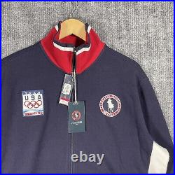 POLO RALPH LAUREN Team USA 2010 Vancouver Olympic Full Zip Sweater Large NWT NOS