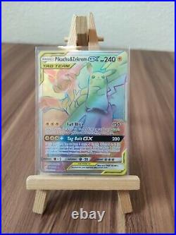 Pikachu & Zekrom Gx 184/181 Secret Rainbow Rare Team Up Pokemon Card New