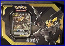 Pokemon Sun & Moon Team Up Pikachu & Zekrom GX Tag Team Tin Factory Sealed