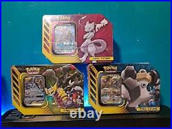 Pokemon TCG Mewtwo Lucario Garchomp GX Full Art Promo Tag Team Sealed Set Of 3