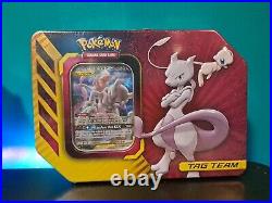 Pokemon TCG Mewtwo Lucario Garchomp GX Full Art Promo Tag Team Sealed Set Of 3