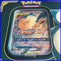 Pokemon Tag Team GX Tin Eevee & Snorlax SM169 Card, 4 Packs, Factory Sealed