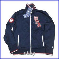 Polo Ralph Lauren Men's Navy Team USA Graphic Full Zip Track Jacket