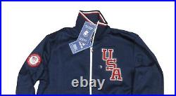 Polo Ralph Lauren Men's Navy Team USA Graphic Full Zip Track Jacket