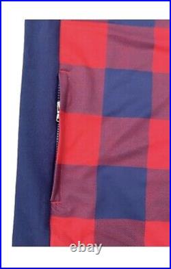 Polo Ralph Lauren Men's Team USA 2022 Olympic Full Zipper Vest Red Plaid Lg NWT