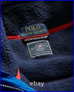 Polo Ralph Lauren Navy Team USA 2022 Olympic Big Pony Hybrid Fleece Jacket