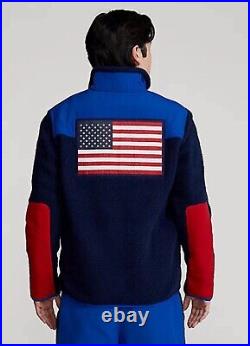 Polo Ralph Lauren Navy Team USA 2022 Olympics Hybrid Fleece Jacket xxl NWT